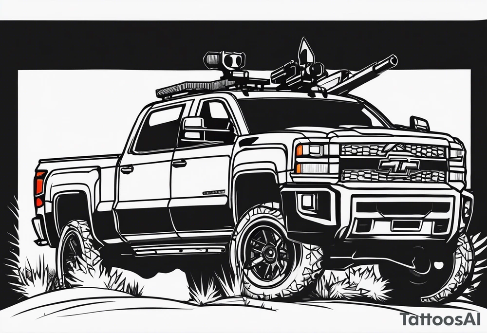 Hunting/trucks/guns tattoo idea