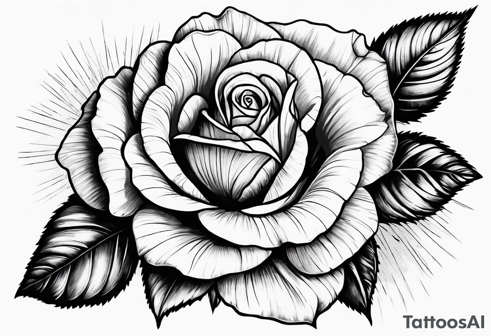 Rose flower tattoo idea