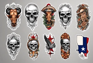 Texas forearm sleeve tattoo idea