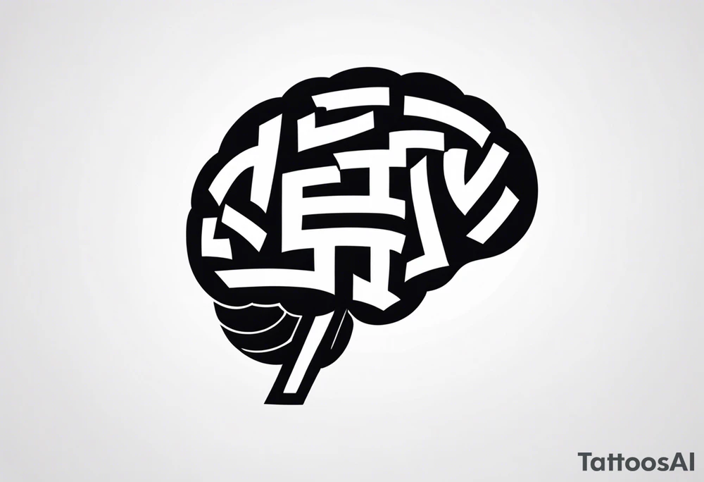 Picture of a brain with a letter I in it tattoo idea