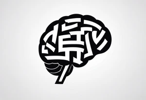 Picture of a brain with a letter I in it tattoo idea