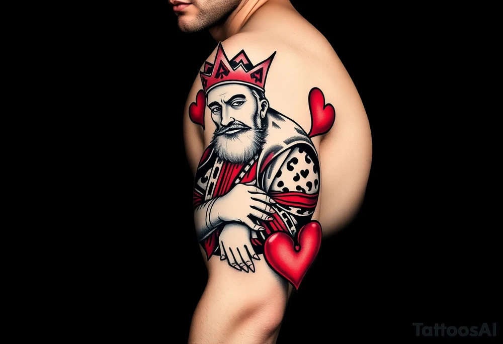 king of hearts tattoo idea