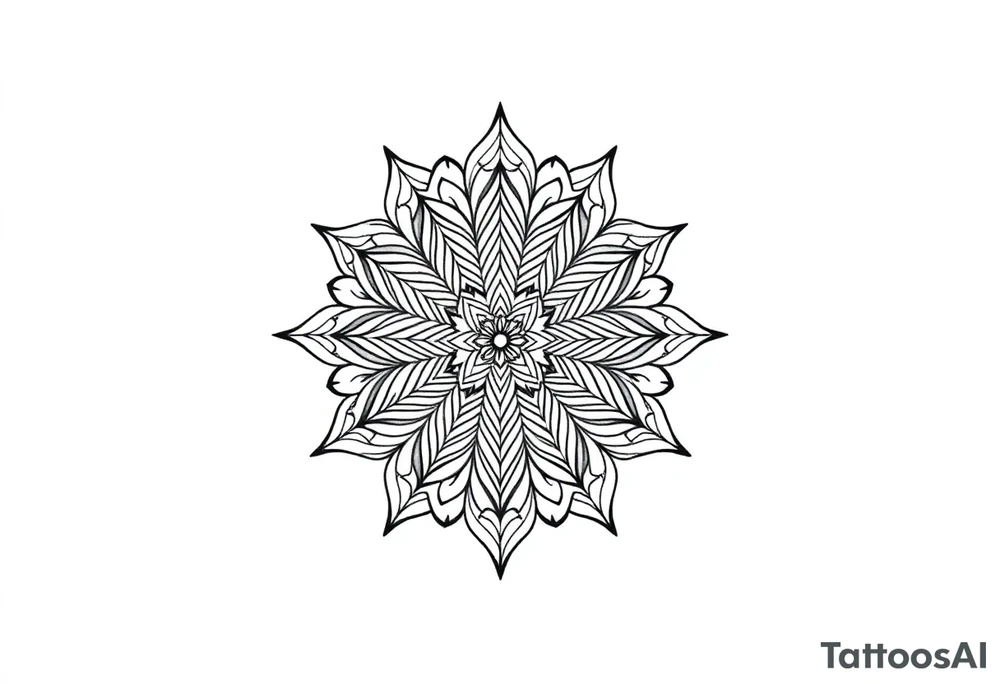 intricate mandala with sacred geometry and cosmic elements tattoo idea