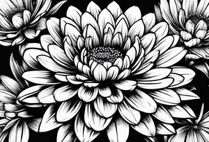 Aster flower tattoo idea