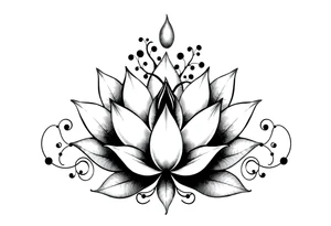 Water lily, earth, air, fire, water, tree tattoo idea