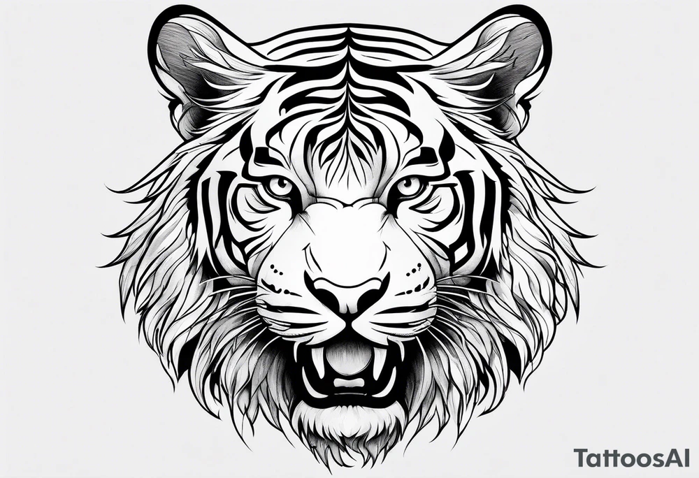 full tiger body tattoo idea