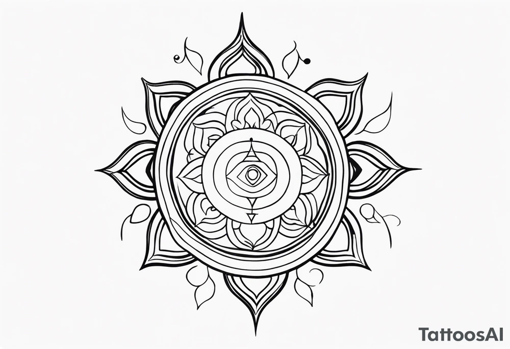 Radiant Chakra Symbols tattoo idea