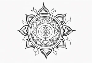 Radiant Chakra Symbols tattoo idea