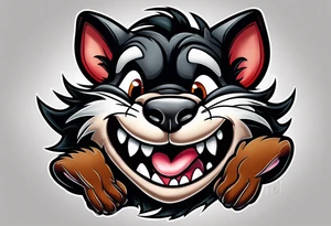 Looney tunes Tasmanian devil tattoo idea