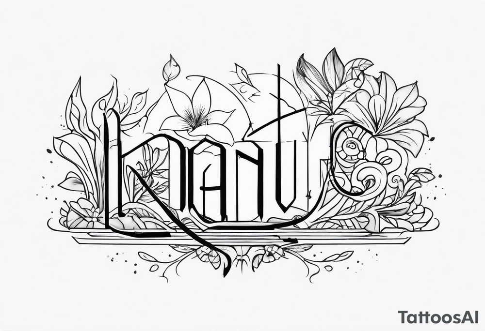 I want the name "Drew" tattoo idea