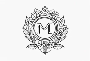 minimalistic symbol for february tattoo idea