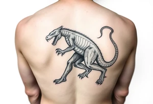 A giant walking with a snake tattoo idea