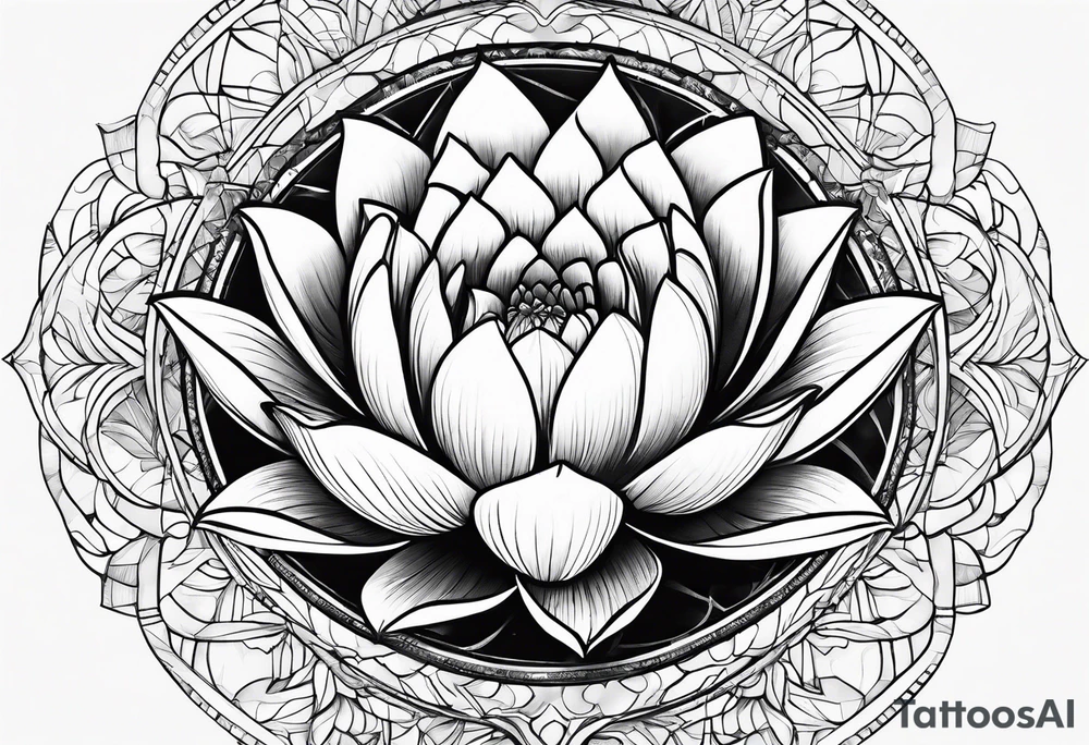 Golden ratio with lotus tattoo idea