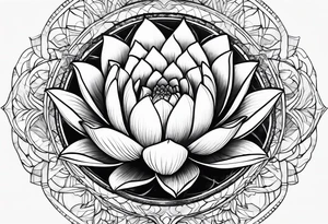 Golden ratio with lotus tattoo idea