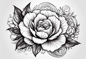 sea, flower tattoo idea