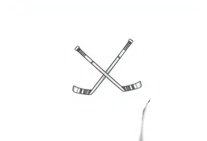 Hockey sticks crossed tattoo idea