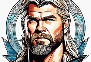 The Mighty Thor looking like the Chris Hemsworth version tattoo idea
