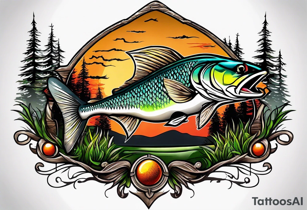 hunting, outdoors, golf , fishing tattoo idea