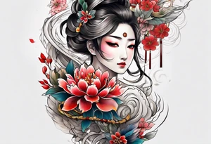 Japanese spine tattoo idea