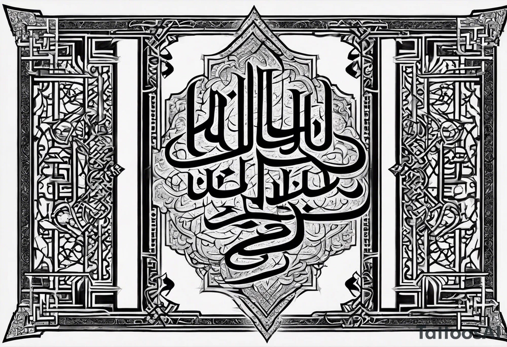 arabic calligraphy of the translation, what doesnt kill you makes you stronger - Just writing tattoo idea