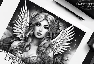 fallen angel tattoo idea