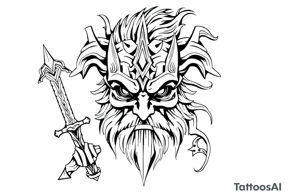 Celtic warrior tattoo idea