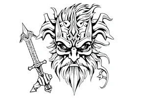 Celtic warrior tattoo idea