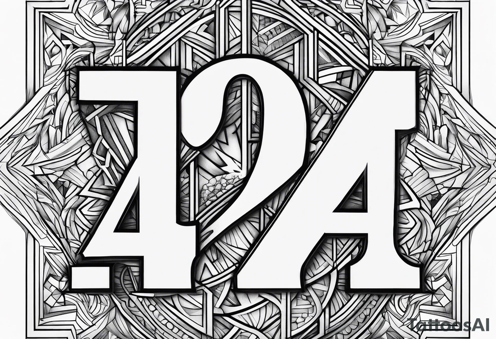 Numbers 444 tattoo idea