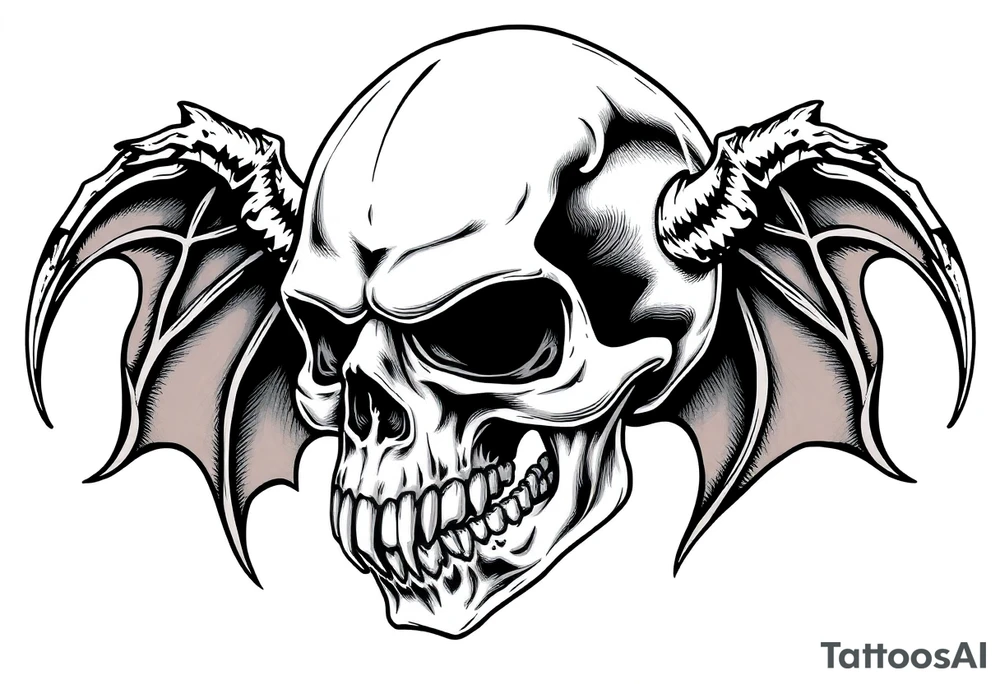 vampire scull tattoo idea