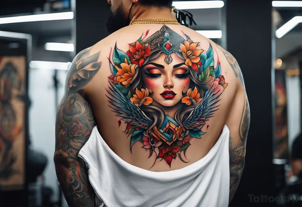 full back tattoo tattoo idea