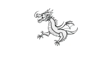 roaring dragons tattoo idea