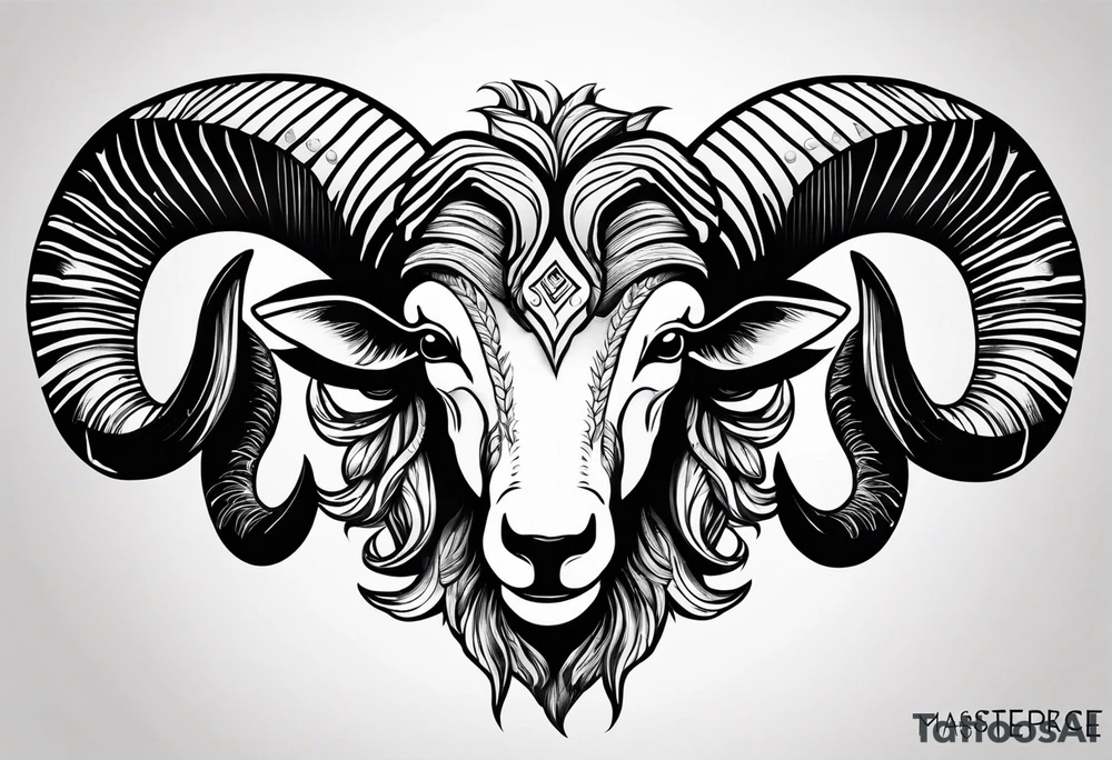 Aries ram horns , 04-02-85 tattoo idea