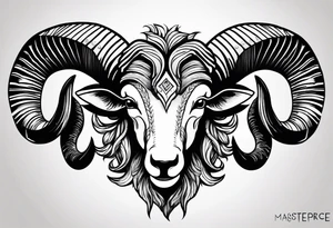 Aries ram horns , 04-02-85 tattoo idea