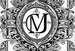 Initials JC tattoo idea