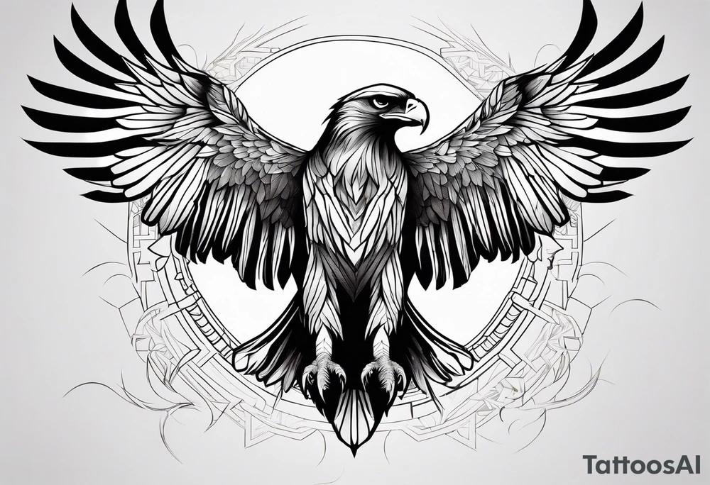 golden eagle tattoo idea