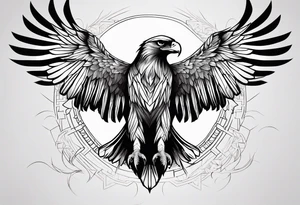 golden eagle tattoo idea