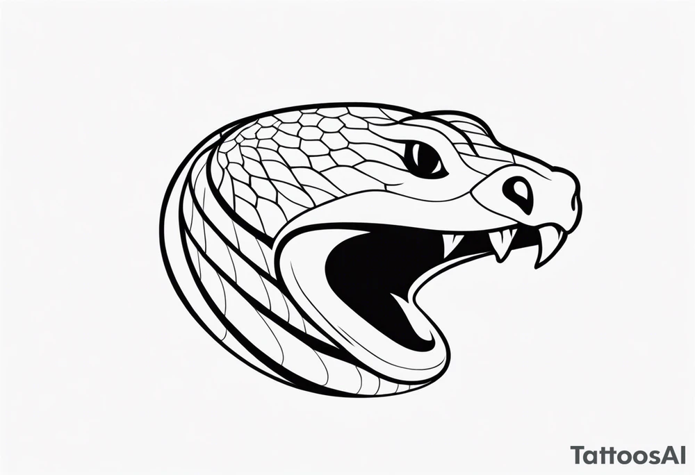 a small snake with a protruding tongue tattoo idea