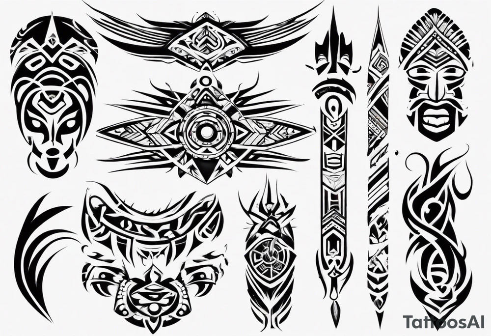 philippines, native, tribal, sleeve tattoo idea
