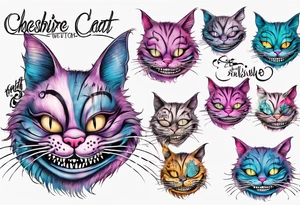 Cheshire Cat with quote tattoo idea