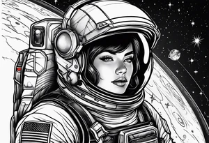 Space explorer tattoo idea