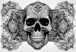 sacredgeometry, skull, tattoo idea