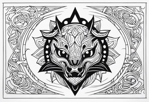 a showdow creature that had an intimidation position tattoo idea