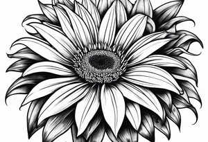 gerber daisy sunflower lily tattoo idea