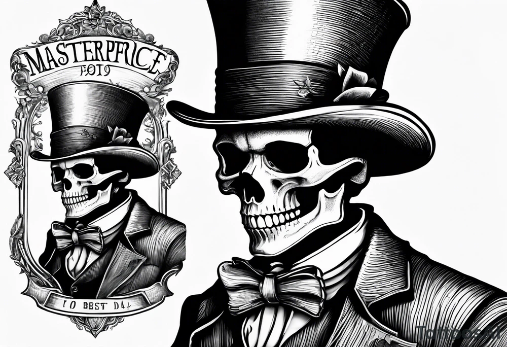 old time skeleton wearing a top hat holding a bible tattoo idea old time skeleton wearing a top hat holding a bible tattoo idea