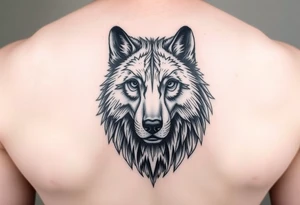 A solitary yet sublime and noble wolf and its progeny the face. for arm tattoo tattoo idea