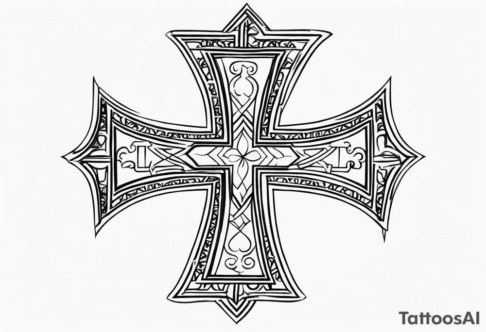 Cross Roman numeral 01/18/23 tattoo idea