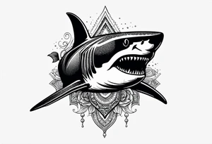 shark head tattoo idea