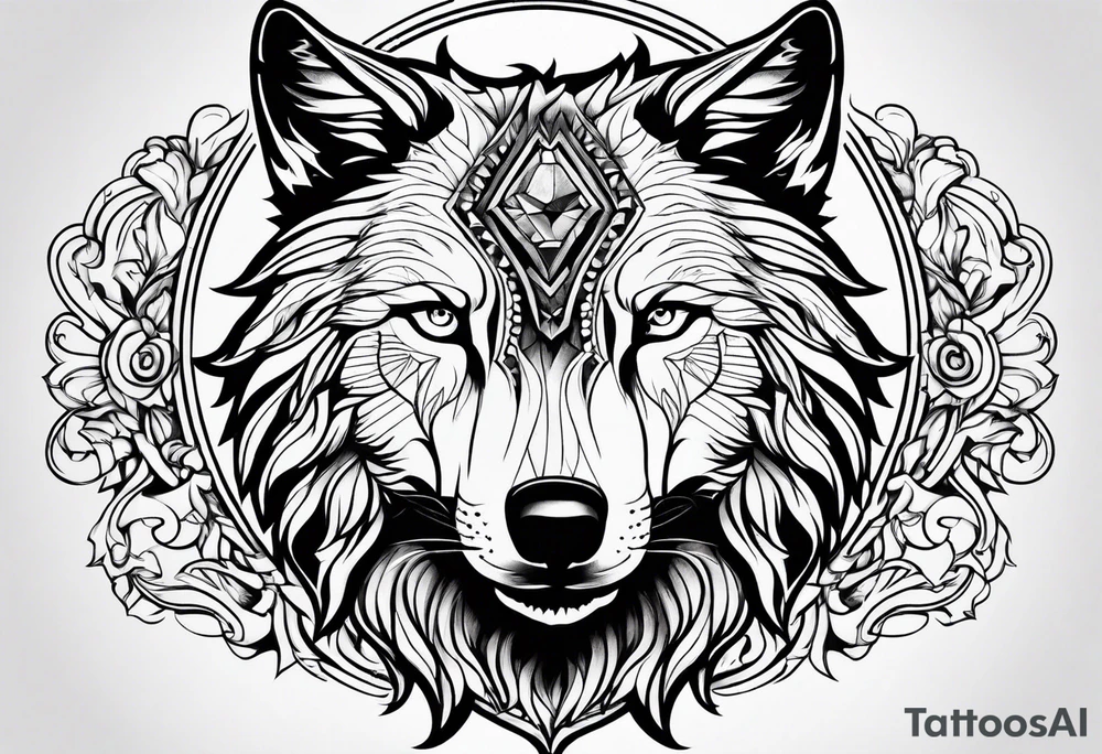 wolf tattoo idea