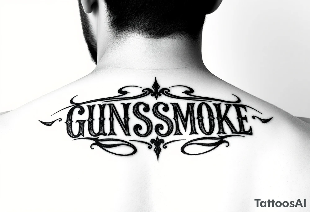 tramp stamp the says gunsmokesolo tattoo idea