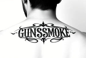 tramp stamp the says gunsmokesolo tattoo idea